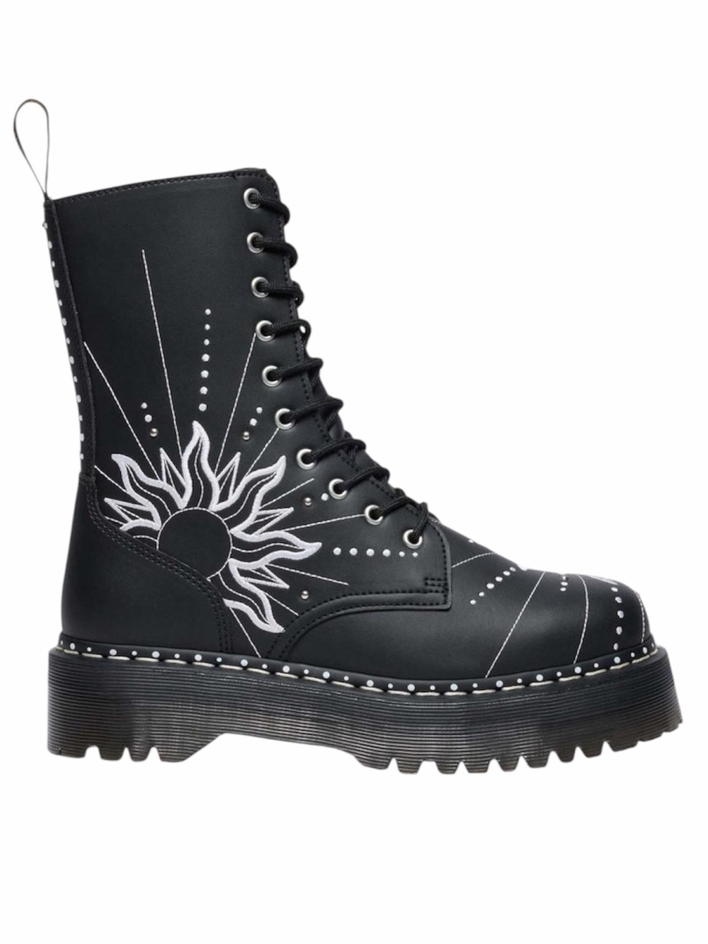 Dr. Martens JADON HI SOLAR FLARE RECLAIMED LEATHER PLATFORM BOOTS